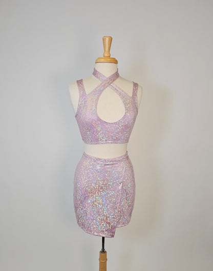 Sparkly Pink Skirt & Top Set (Sample)