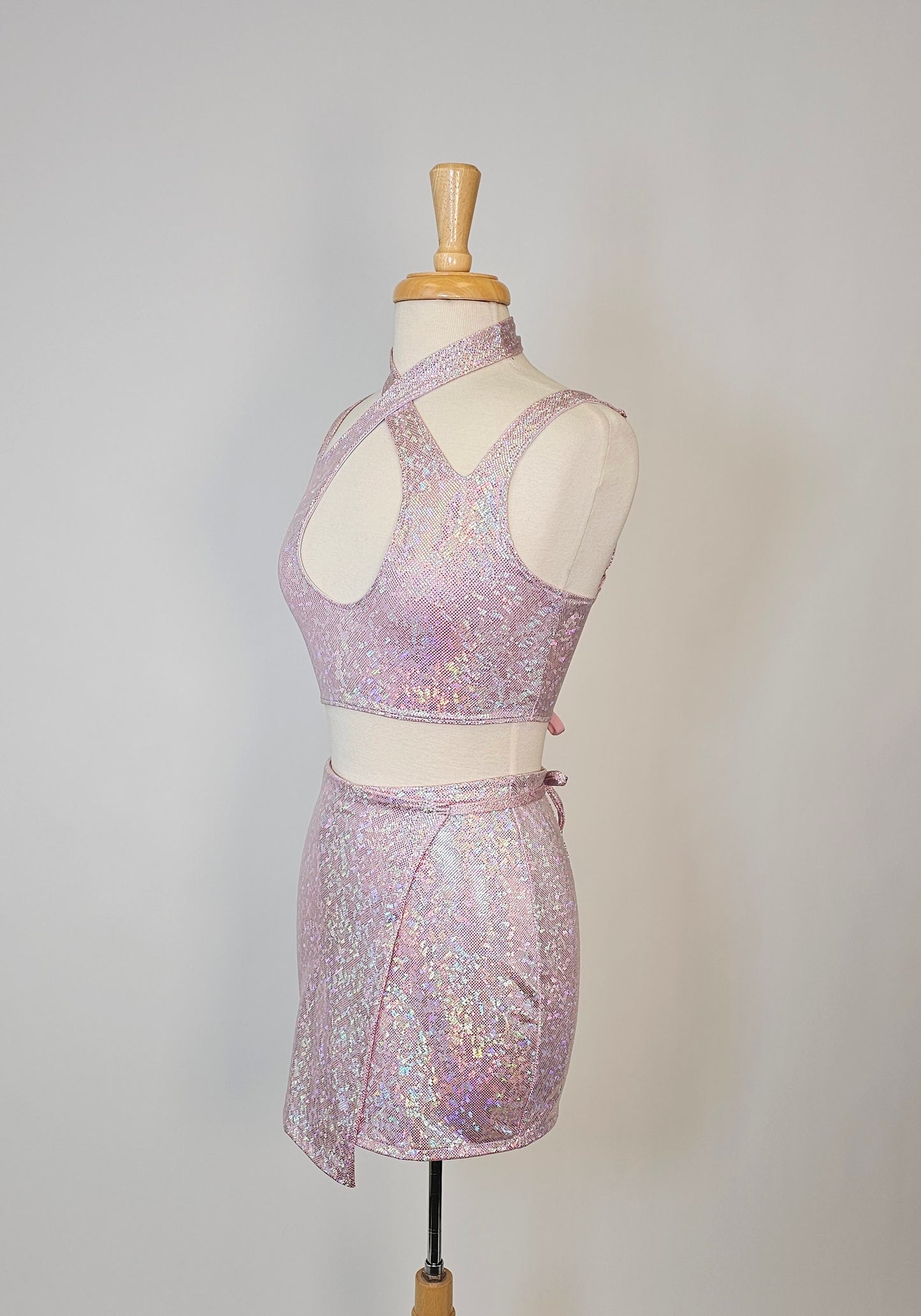 Sparkly Pink Skirt & Top Set (Sample)