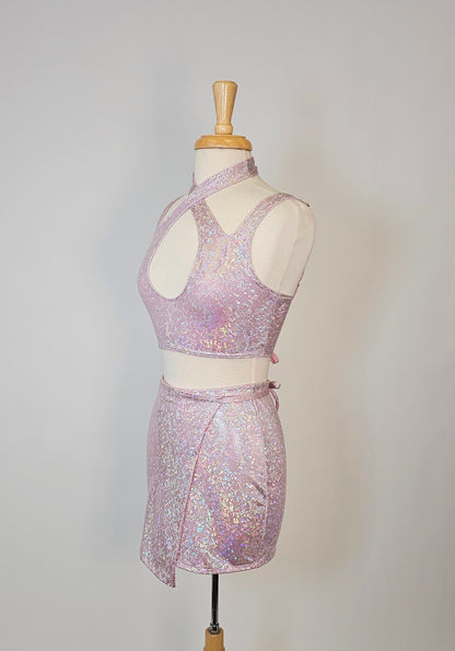 Sparkly Pink Skirt & Top Set (Sample)