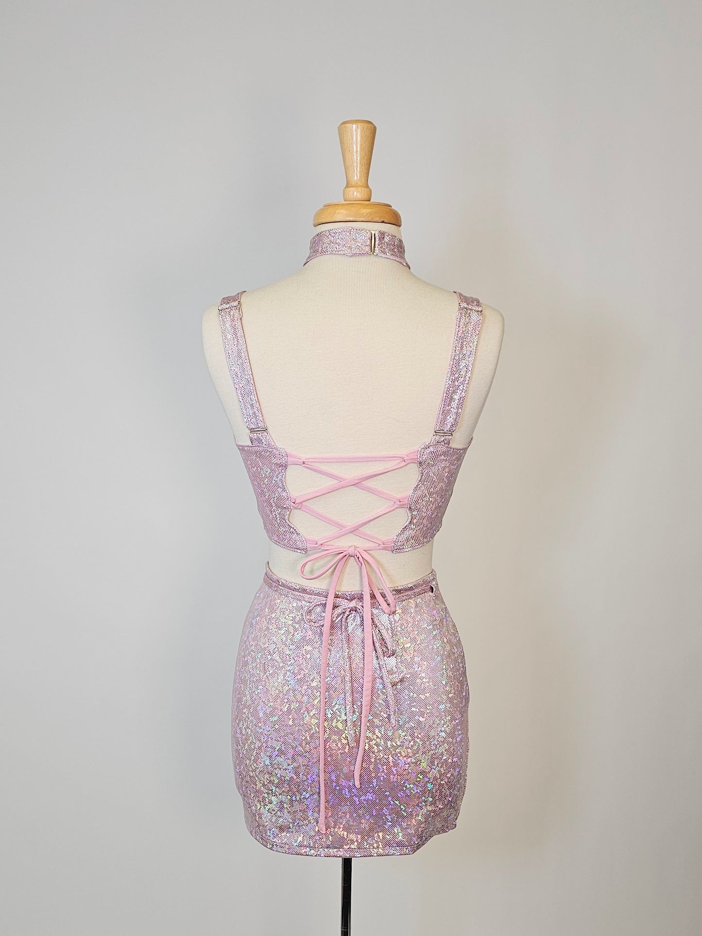 Sparkly Pink Skirt & Top Set (Sample)