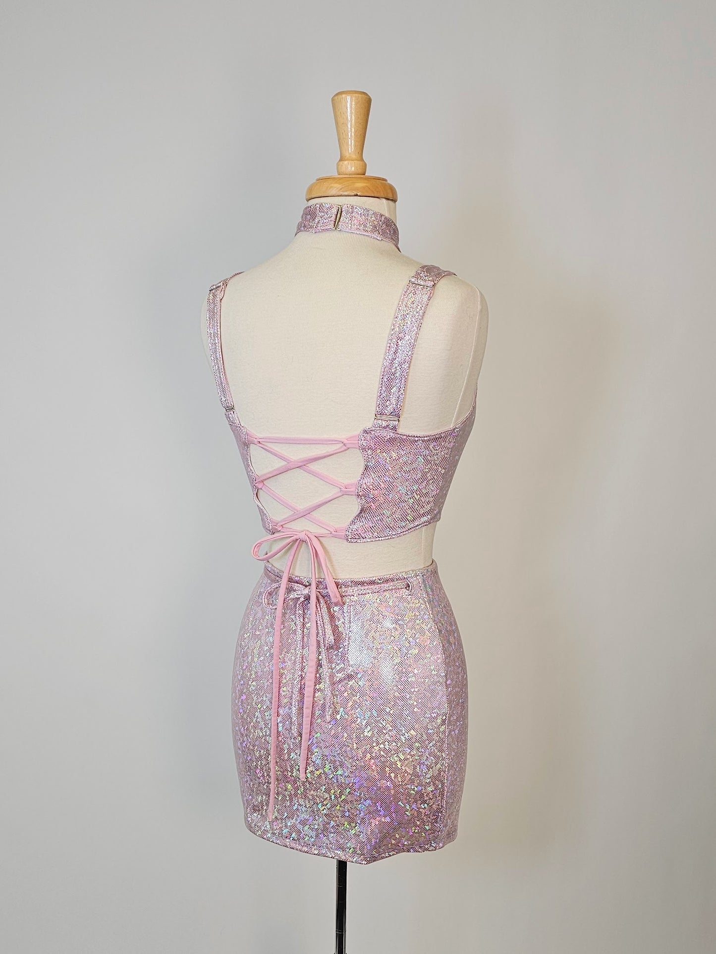 Sparkly Pink Skirt & Top Set (Sample)