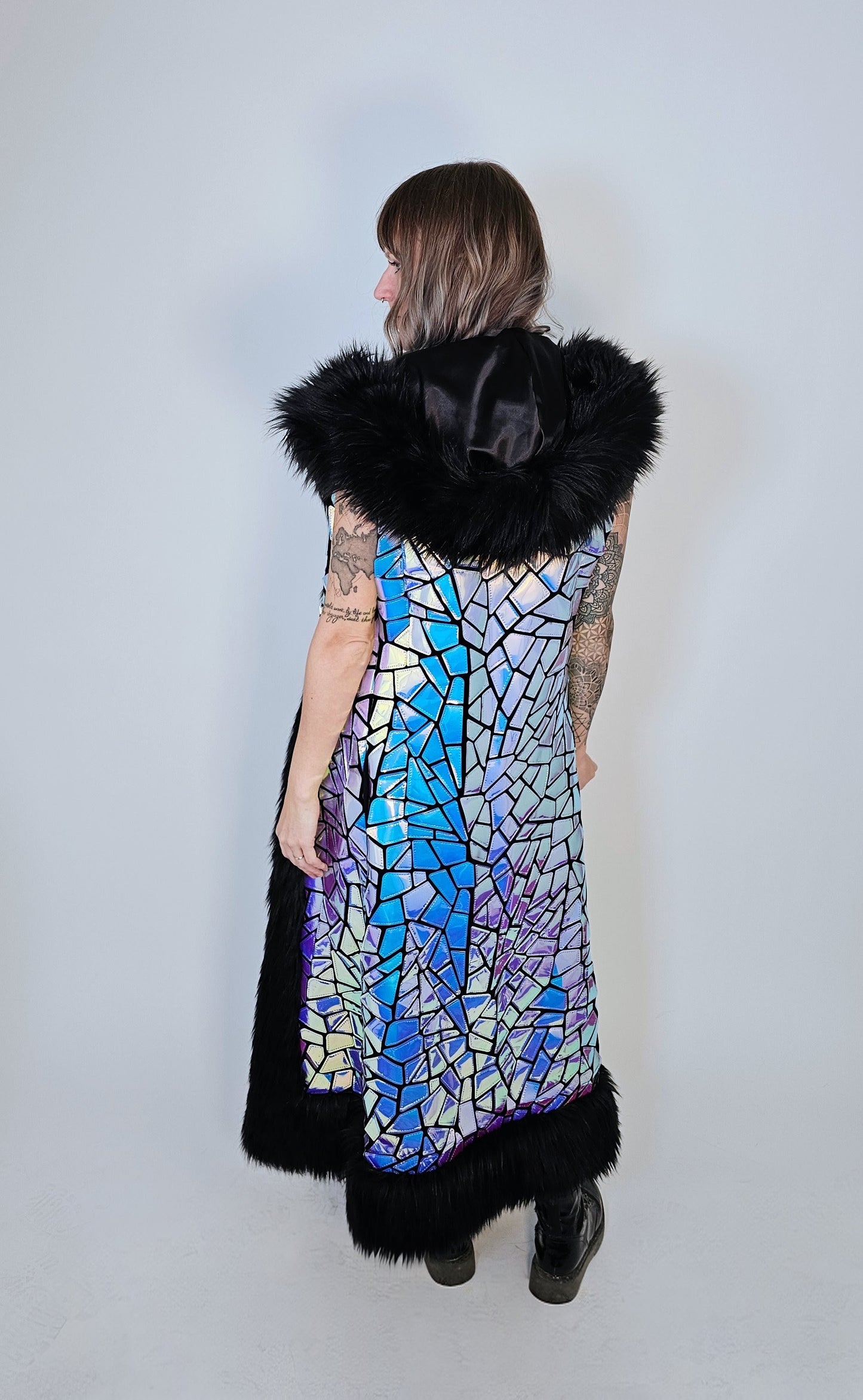 Iridescent Patchwork Velvet Duster (Sample)