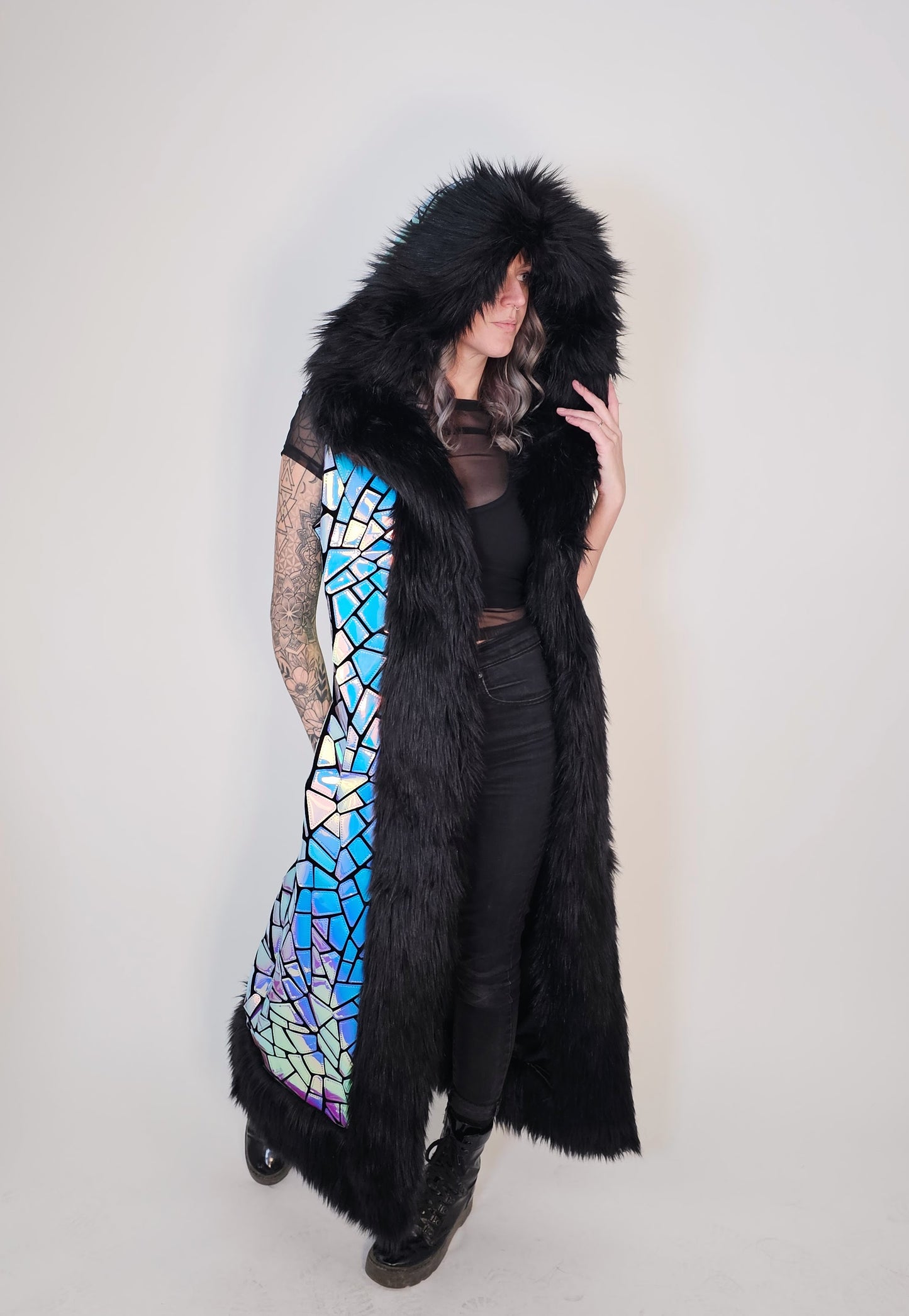 Iridescent Patchwork Velvet Duster (Sample)