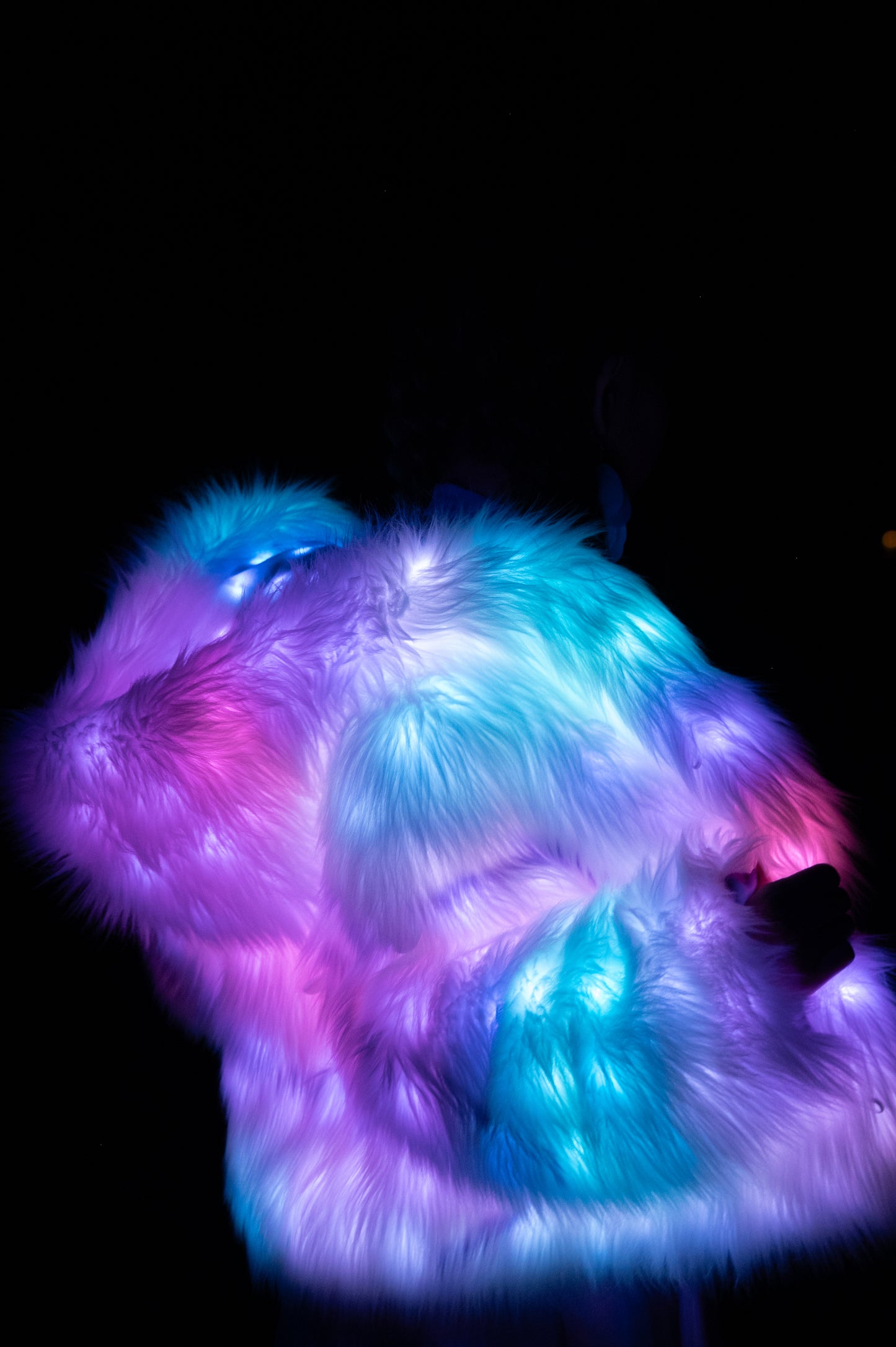 White Galaxy LED Coat | Fem Small (Sample)