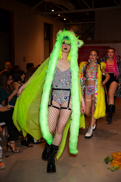 UV Green Tentacle Hood with LEDs (Sample)