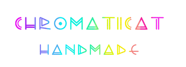 Rainbow lettering "Chromatiicat Handmade"