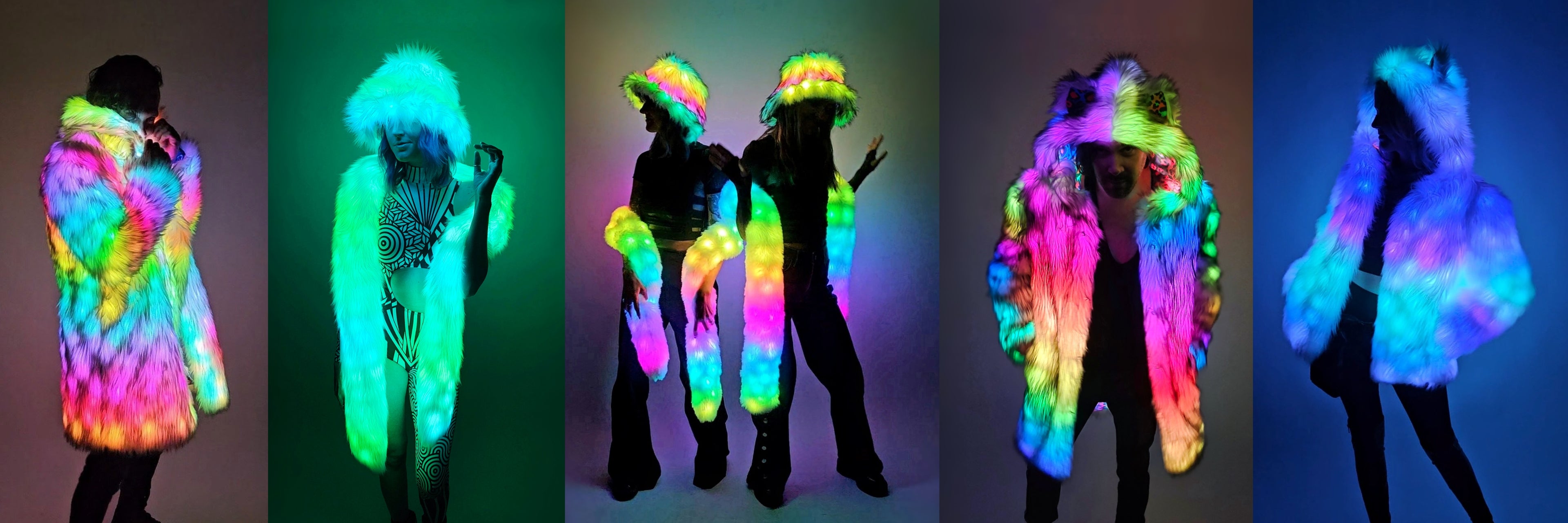 Compilation image of Chromatiicat LED wearables