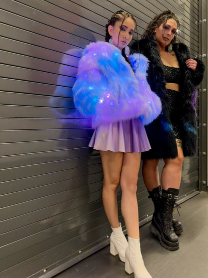 White Galaxy LED Coat | Fem Small (Sample)