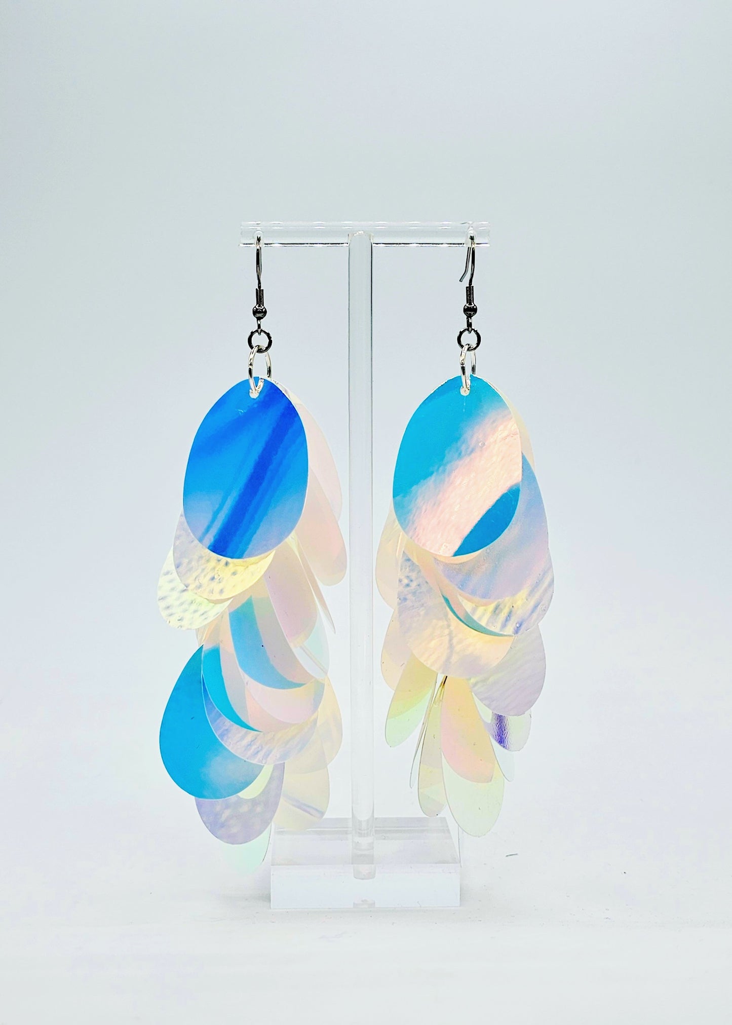 Iridescent earrings 5 inch