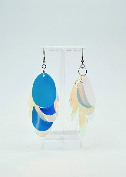 Iridescent earrings 4 inch