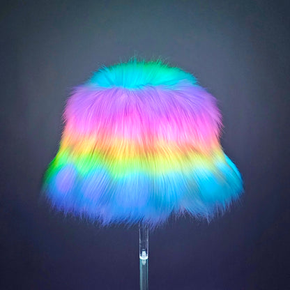 LED Faux Fur Bucket Hat (RTS)