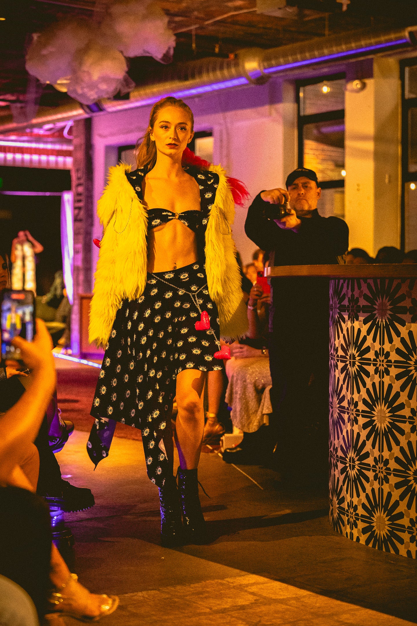 Eye Print Skirt Set (Sample)